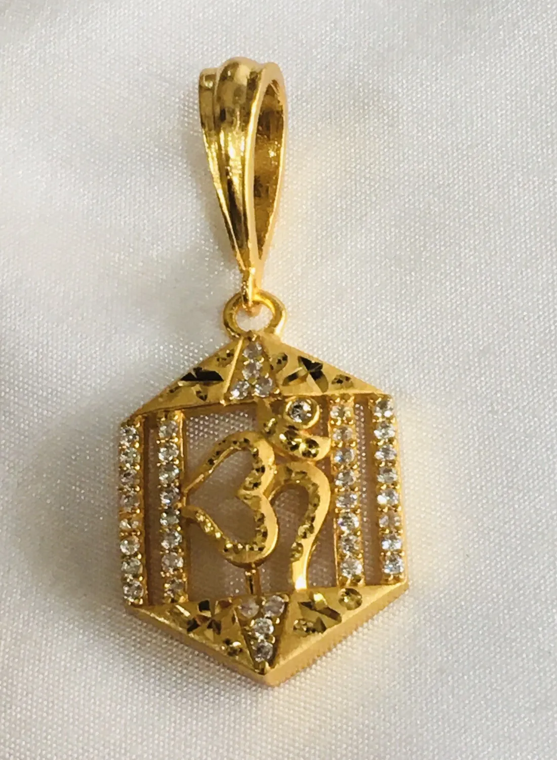 Authentic Sacred Sound Aum 22K Gold- Plated Locket Of Divine Resonance