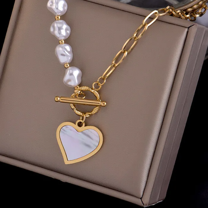 Authentic Radiant Heart of Mother-of-Pearl 18K Gold-Plated Talisman