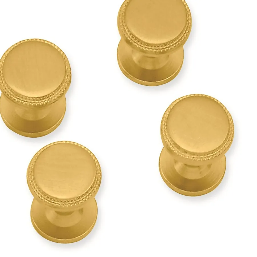 Authentic The Four- Pointed Talisman Gold- Plated Florentine Beaded Studs For Anchored Presence