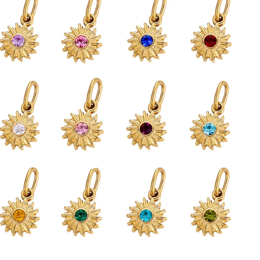 Authentic Celestial Radiance Zirconia Sun Charms Set