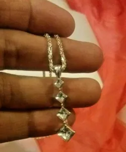 Tears Of The Sacred Garden White Gold Plated Spade Talisman Necklace
