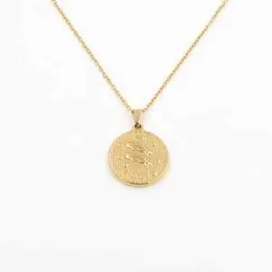 Authentic Celestial Alignment: The Gold-Plated Zodiac Pendant