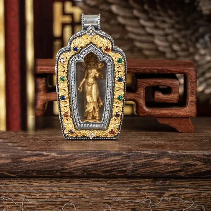 Authentic Sanctuary Of The Compassionate Heart Avalokiteshvara Ghau Pendant