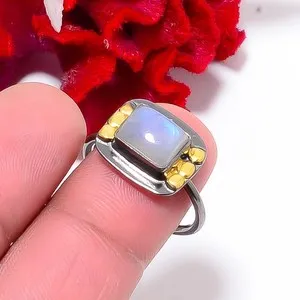 Authentic The Celestial Veil Rainbow Moonstone And Gold- Plated Sterling Silver Talisman