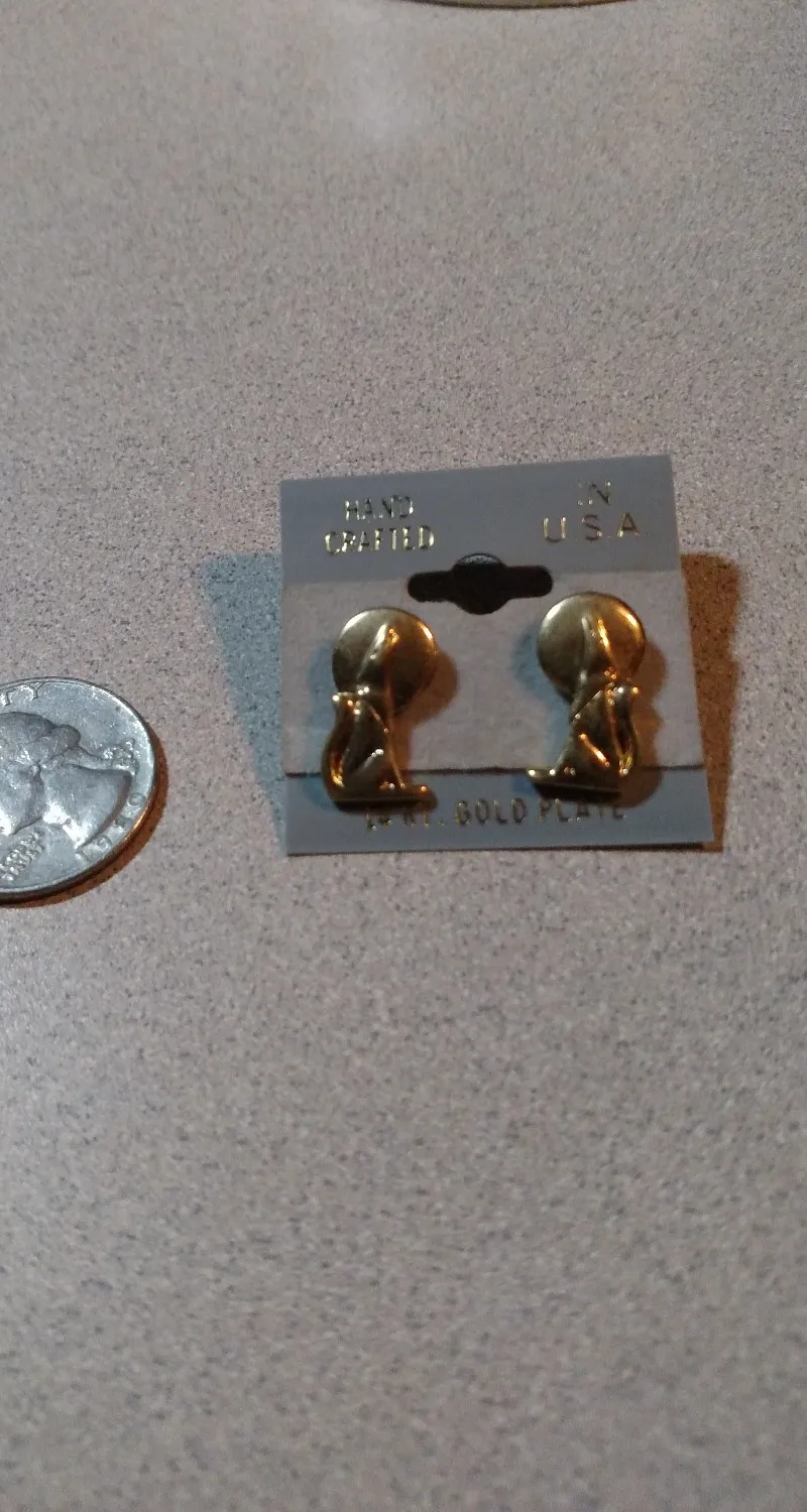 Authentic Lunar Eclipse Howl Gold- Plated Talisman Earrings