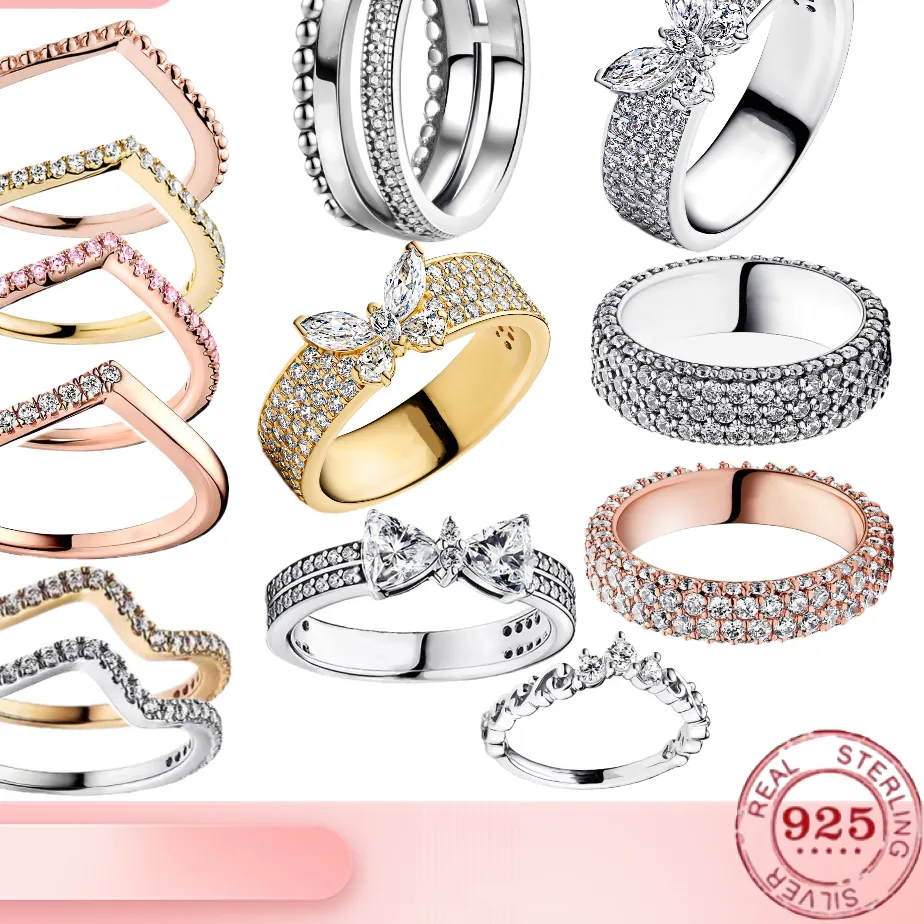 925 Sterling Silver Butterfly Zircon Ring Jewellery Suitable For More Elegant To Wear At Parties