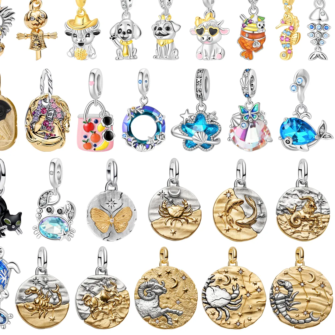 Authentic Celestial Menagerie Amulet Zodiac Beads & Animal Harmony