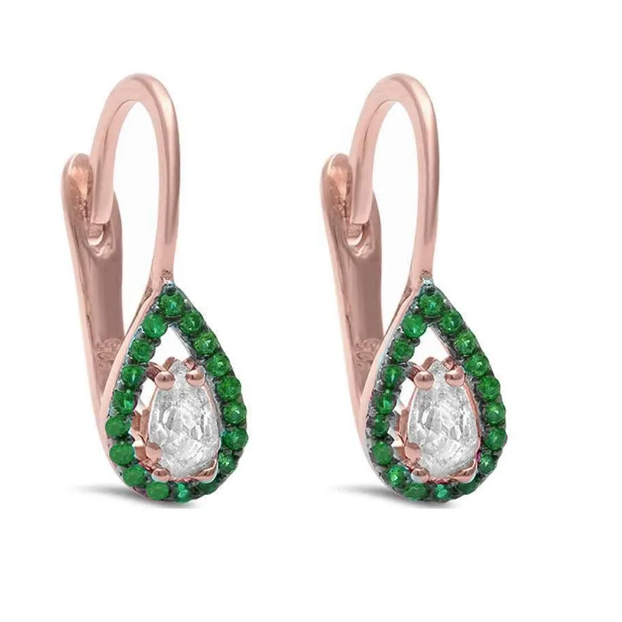 Authentic The Verdant Sovereign: Rose Gold Pear-Drop Talisman