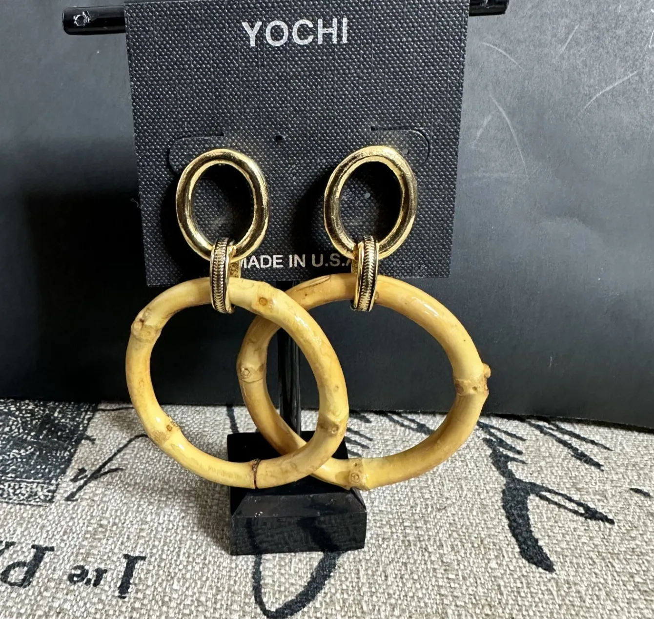 Authentic The Golden Bamboo Stalk Talisman Earrings