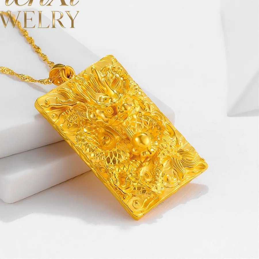Authentic Celestial Dragon Golden Rectangle Talisman Of Sovereign Power