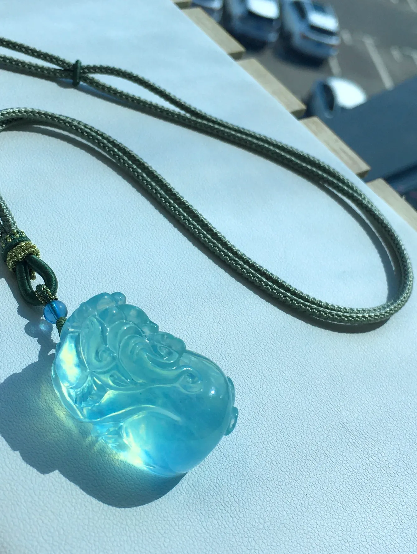 Authentic The Mystic's Ocean Aquamarine Pixiu Piyao Amulet