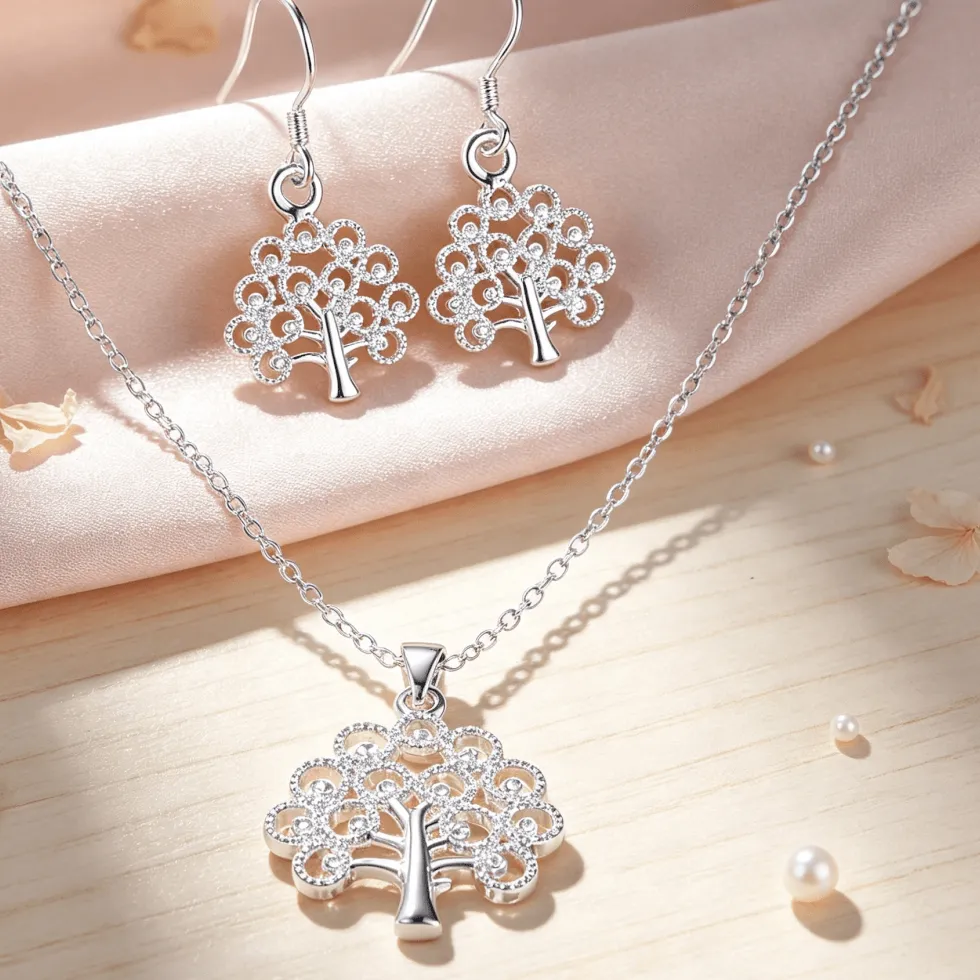 Authentic The Rooted Eternal Sacred Tree Of Life Sterling Silver And Gold- Plated Talisman