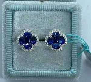 Authentic Celestia Bloom Sapphire Clover Talisman Studs