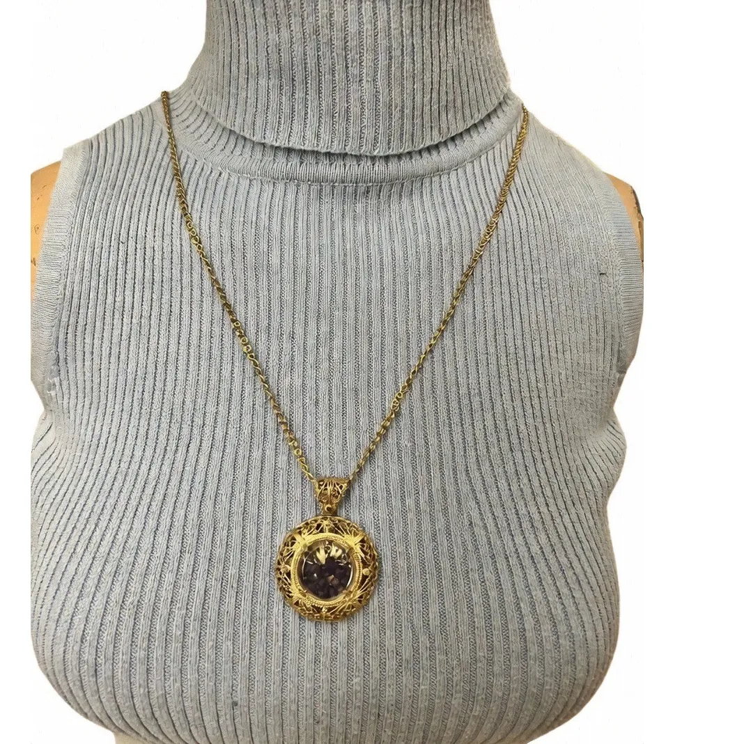 Authentic The Celestial Amethyst Shaker Locket An Ornate Filigree Talisman Of Vital Energy