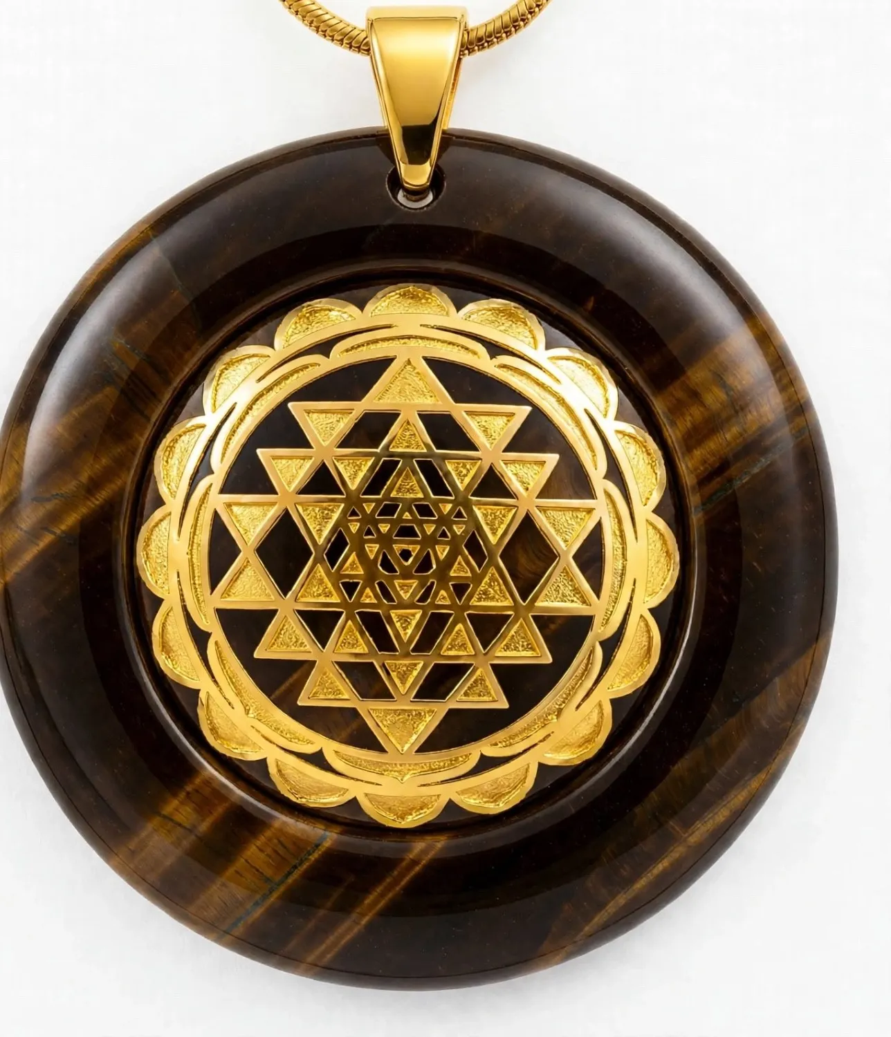 Authentic The Golden Visionary Tiger Eye Shree Yantra Talisman