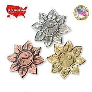 Authentic The Celestial Blossom Yin Yang Flower Gold- Plated Talisman