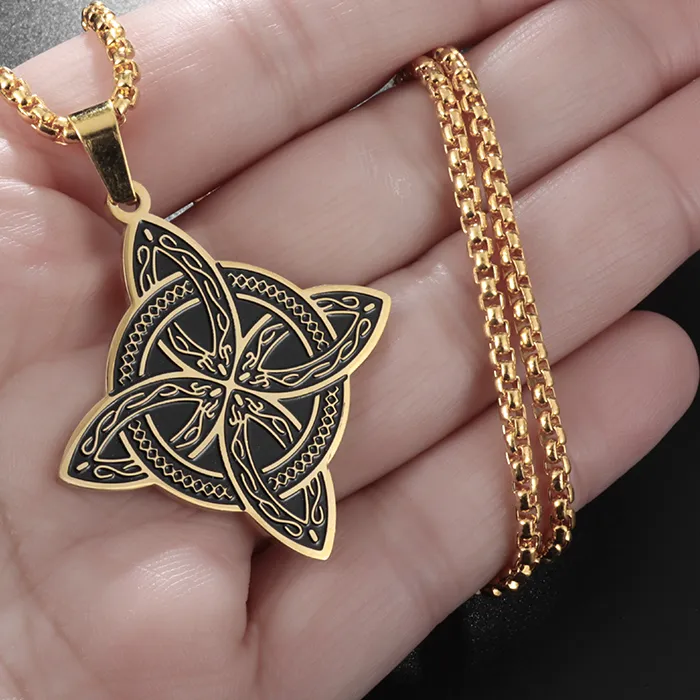 Authentic The Veiled Guardian Witch Knot Gold- Plated Talisman