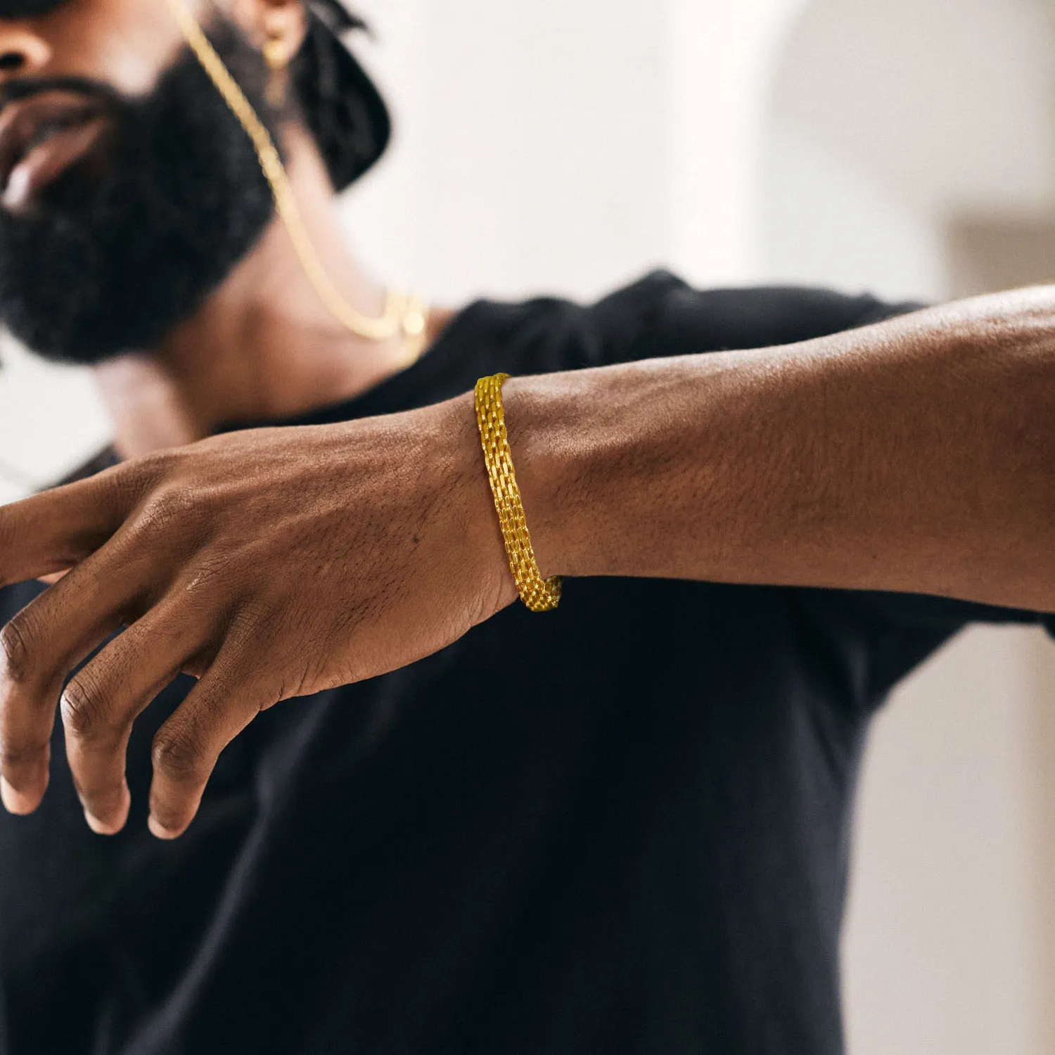 Authentic The Golden Weave Italian Mesh Talismanic Wristband