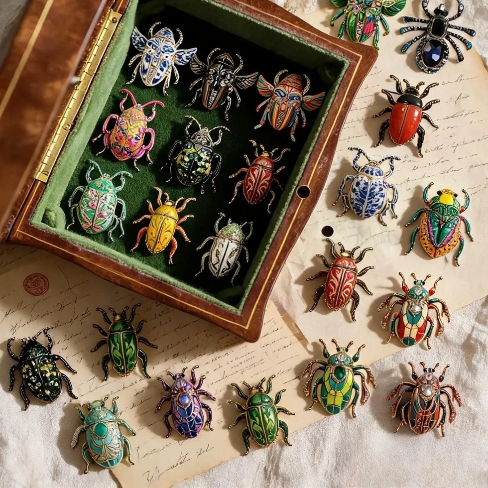 Authentic The Golden Scarab And Ladybird Talisman Of Abundance