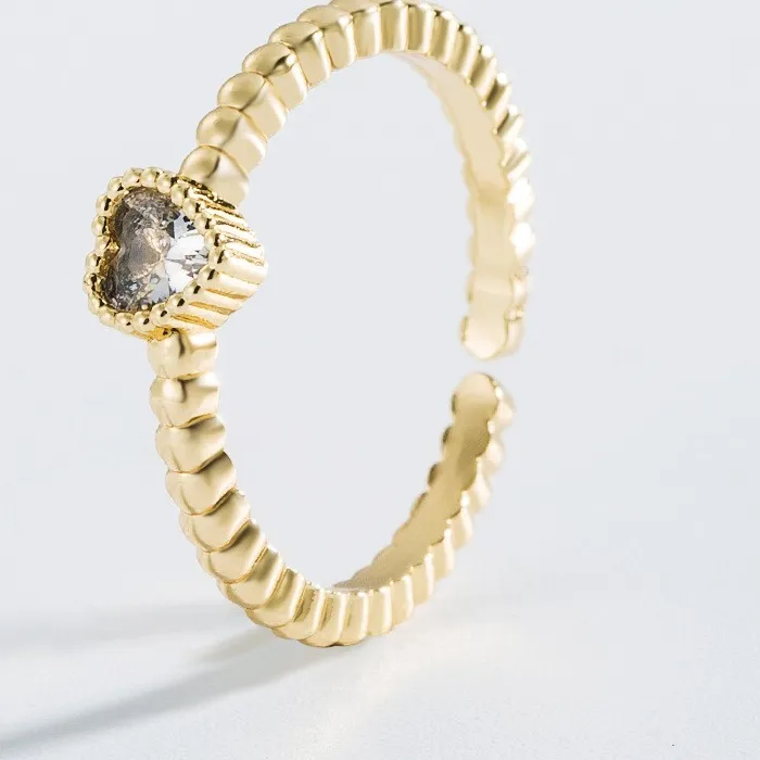 Authentic Heart's Desire: 18K Gold Plated Adjustable Ring of Unwavering Devotion