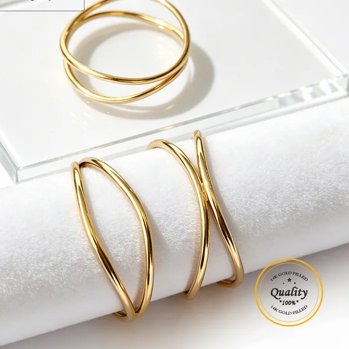 Authentic Talisman Of The Eternal Tide 14K Gold- Filled Wave Ring