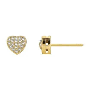 Authentic Celestial Heart 18K Gold-Plated Stud Earrings