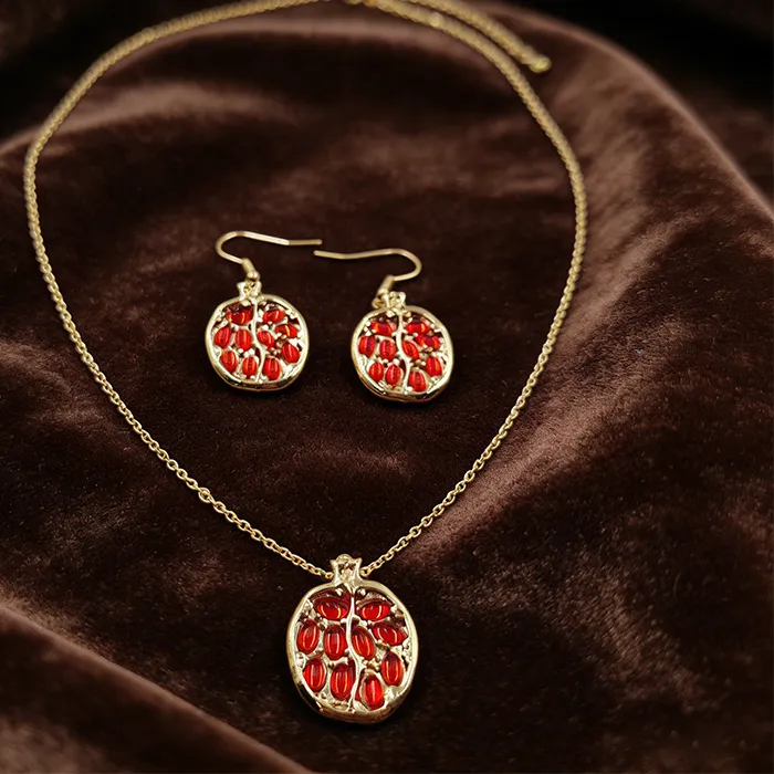Authentic Pomegranate Gold Talisman Year Blessings