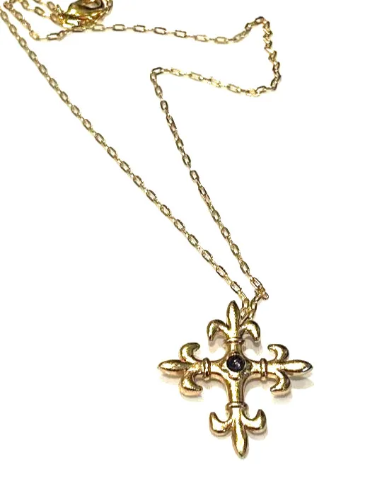 Authentic The Heritage Blue Cabochon Cross Talisman