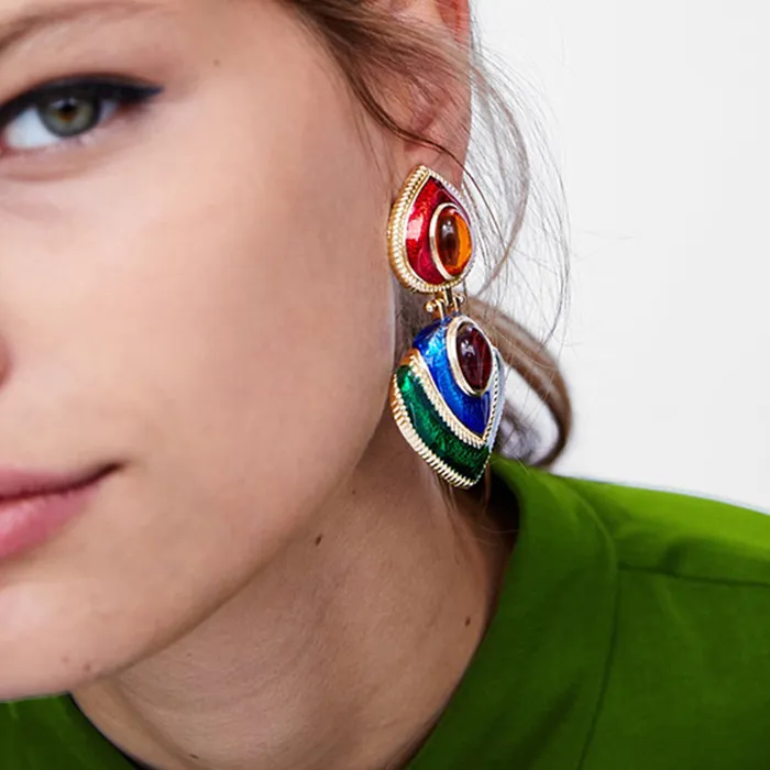 Authentic The Prism Heart Talisman Radiant Resin And Gold- Plated Clip- On Earrings For Unbound Spirit