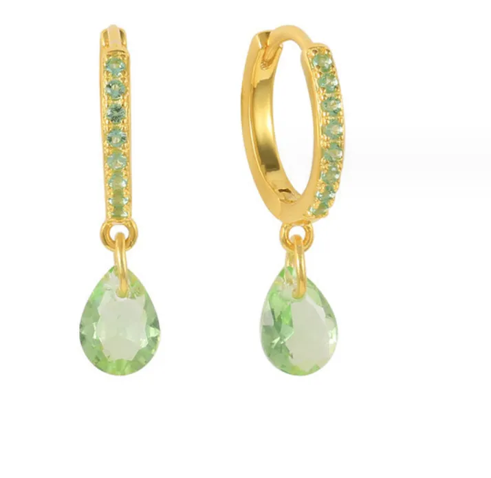 Authentic Radiant Tear of the Cosmos Gold-Plated Huggie Earrings