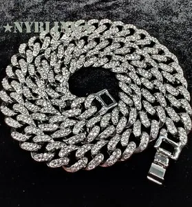 Authentic ICY Miami Cuban Choker Chain Gold Plated Necklace Hip Hop Mens CZ Jewelry 13MM 