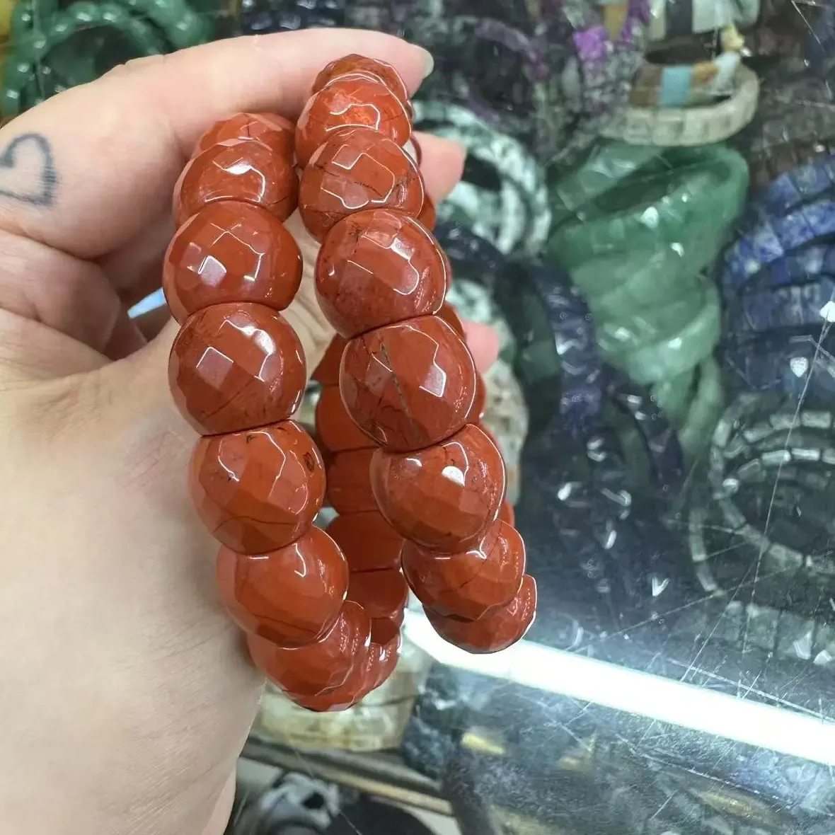 Authentic AAA Natural Stone Good Quality Red Jasper Black Onxy Crystal Moss Agate 11*13mm Charming Energy Jewelry