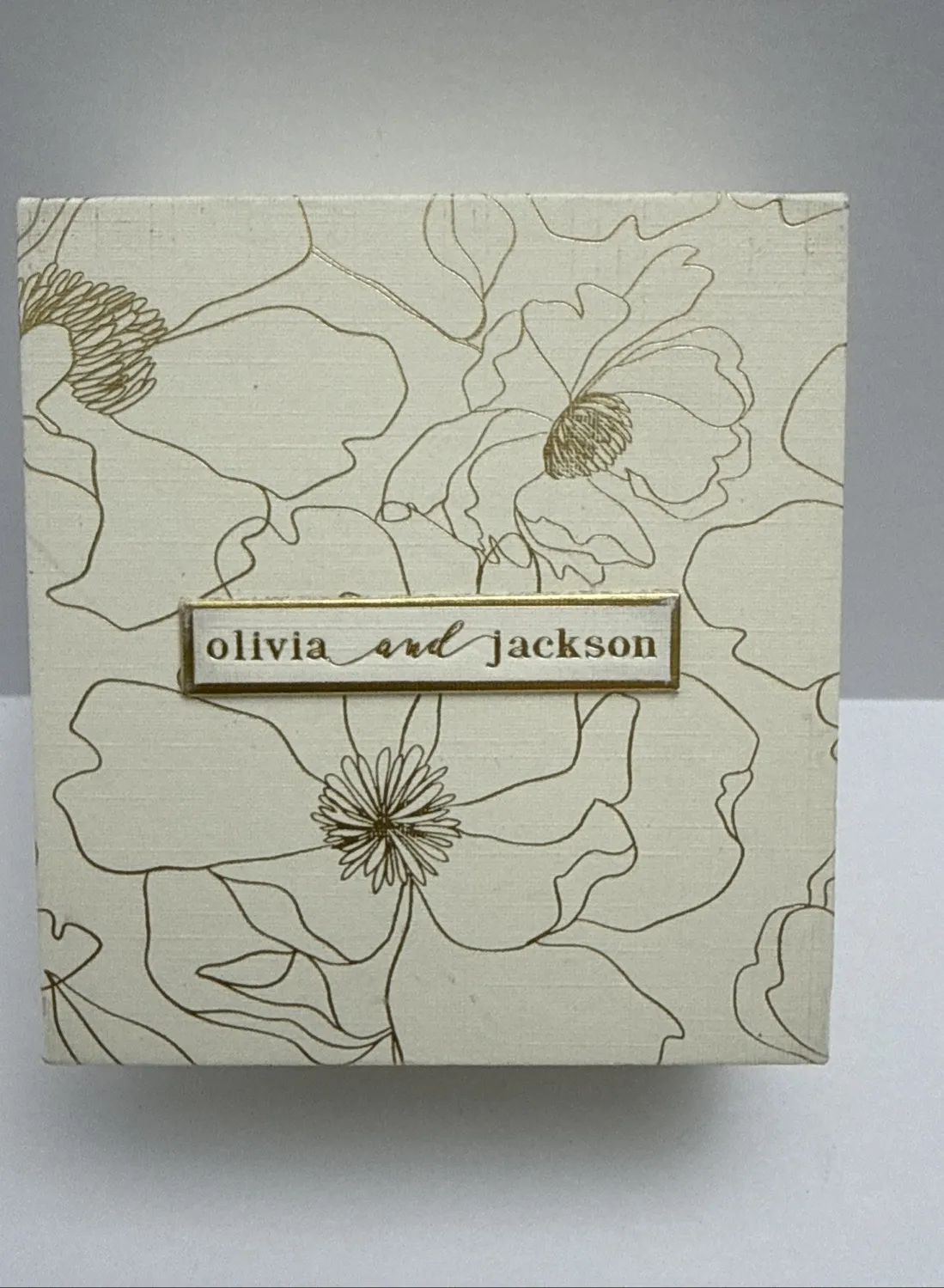 Authentic Olivia and Jackson Fine 14 kt gold plated Sterling Silver CZ Initial J Necklace