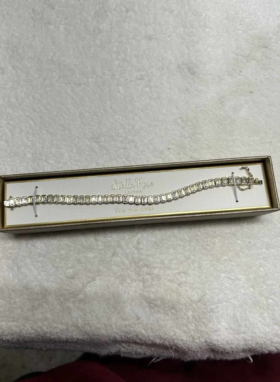 Authentic Stella Rose London Fine Gold Plated Bracelet 7.5 Inches Length