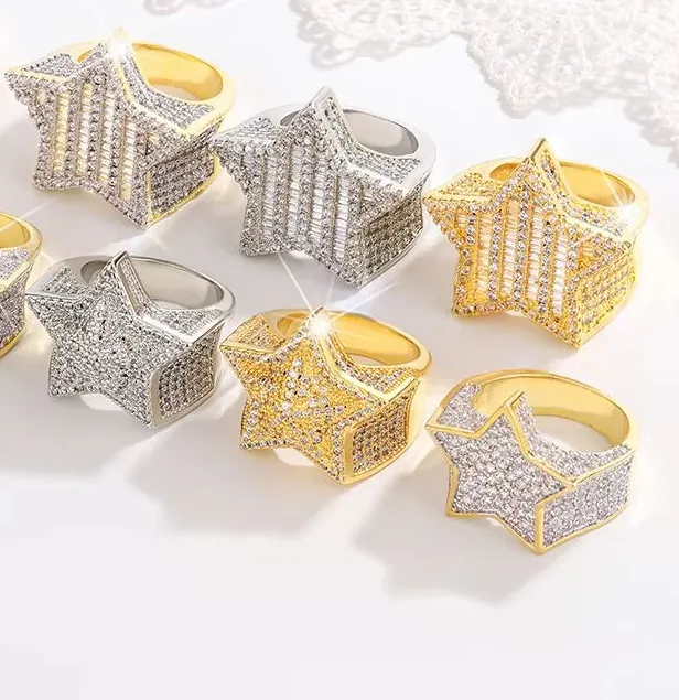 Authentic The Guardian Star 14K Gold Zircon Pentagram Talisman Ring