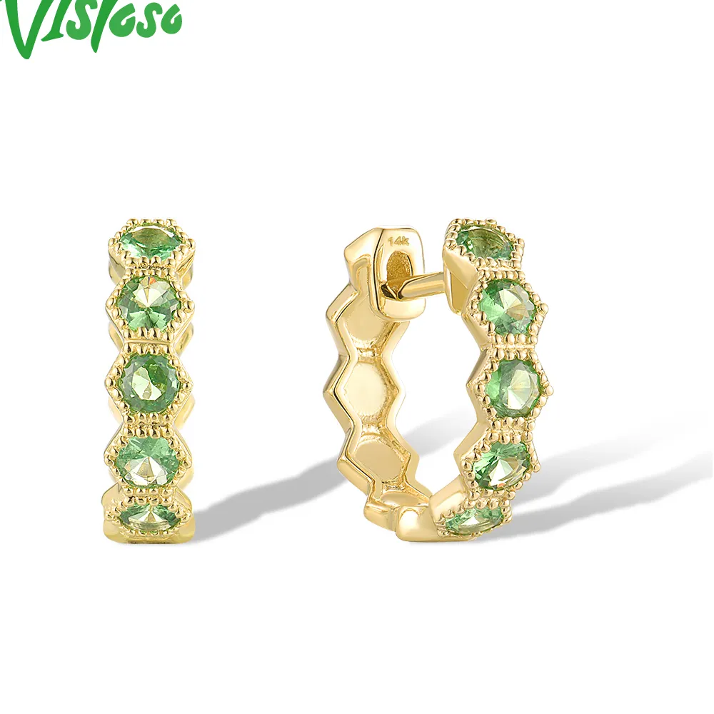Authentic Verdant Flame 14K Gold Huggie Talisman
