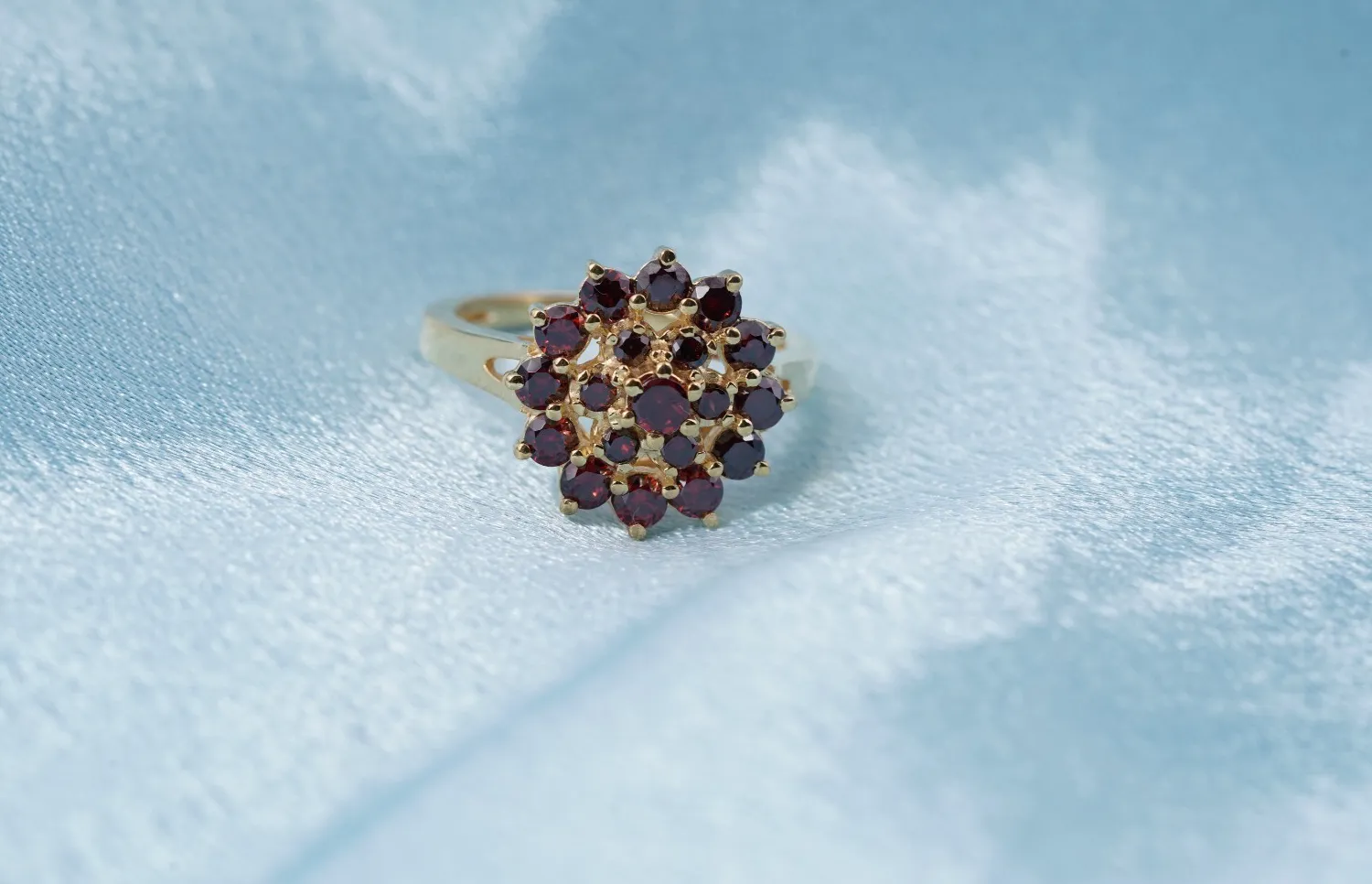 Authentic Sacred Flame of Devotion: 2 Ct Round Cut Simulated Red Garnet Wedding Band Ring