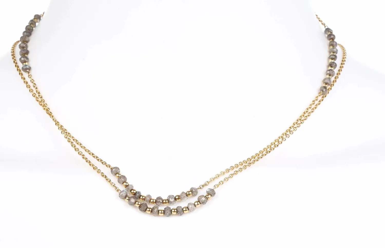 Authentic Labradorite Luminance 18Kt Gold Plated Talismanic Necklace