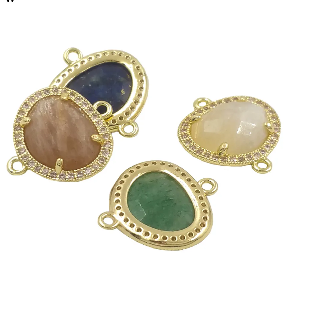 Authentic Celestial Harmony Zircon And Gemstone Double Hoop Talisman