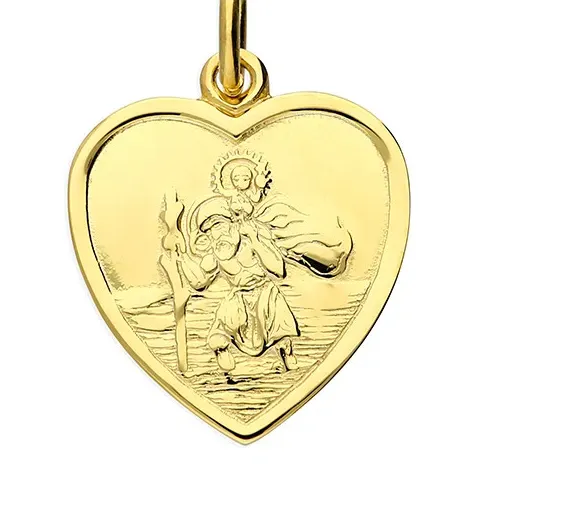 Authentic The Golden Hearth Of The Wayfarer- Saint Christopher Gold- Plated Talisman
