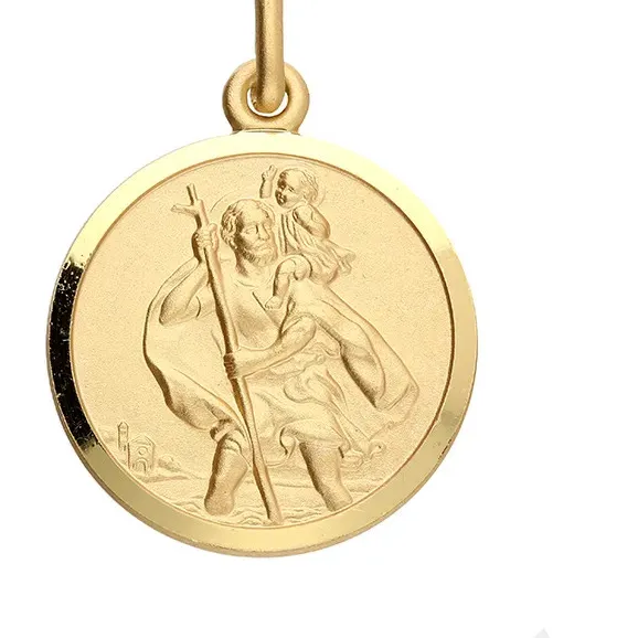 Authentic The Voyager Guardian Gold- Plated St. Christopher Talisman
