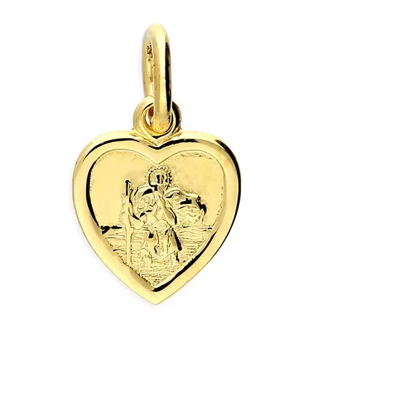 Authentic The Golden Hearth Of The Wayfarer- St. Christopher Sterling Silver Gold- Plated Talisman