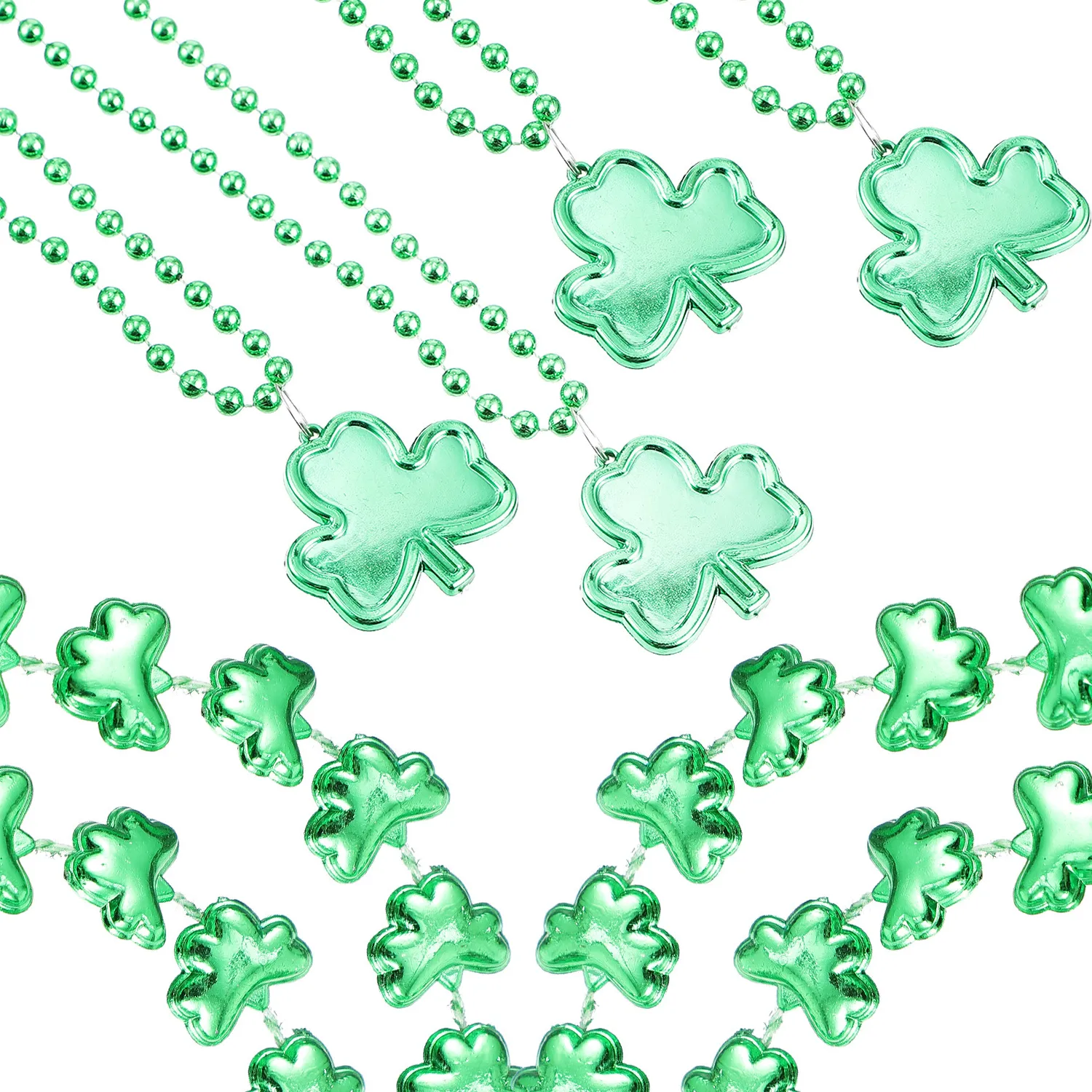 Authentic Emerald Clover Blessing Neck Chains Of Eight