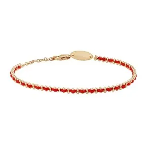 Authentic The Golden Thread Of Fate 18K Gold- Plated Lucky Bead Red String Talisman