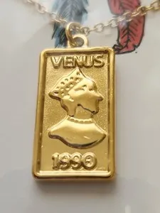 Authentic The Golden Venusian Horizon Rectangular Talisman Necklace