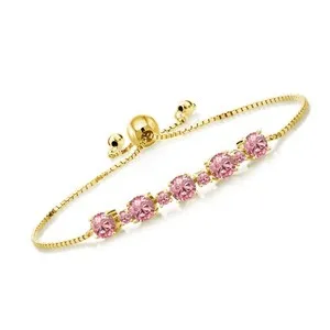 Authentic Celestial Alignment 18K Gold Plated Silver Birthstone Tennis Bracelet