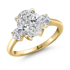 Authentic Trinity Of Light 18K Gold Plated Birthstone Ring