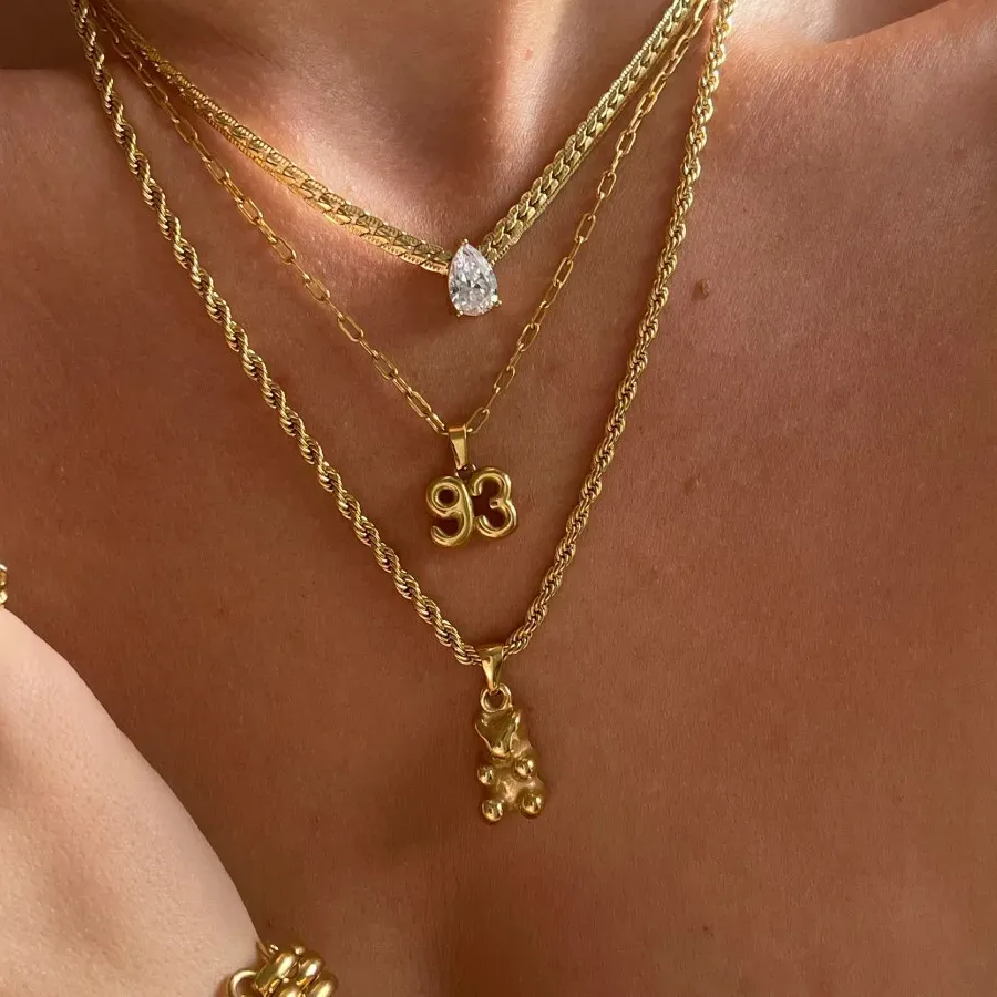 Authentic New Personalize Year Number Necklaces for Women Birth Special Date 91 92 93 94 95 96 97 98 99 Birthday Gift from 1991 to 1999