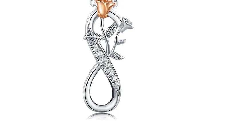 Authentic Eternal Bloom Infinity Rose Talisman In White Gold Radiance