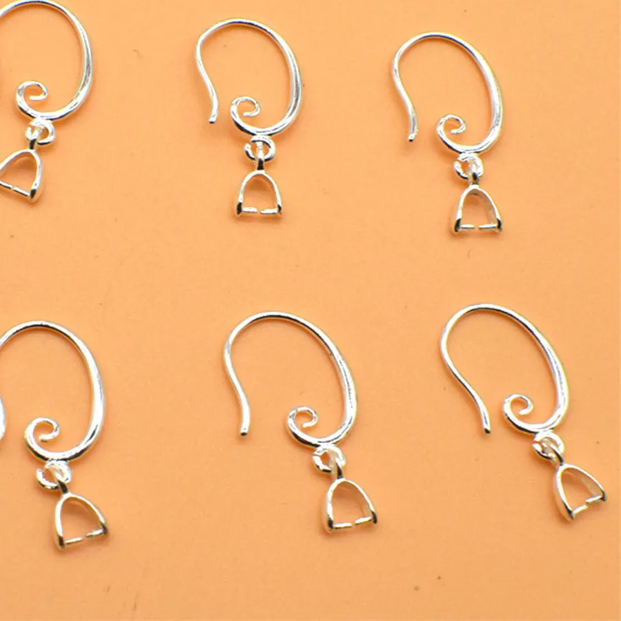 Authentic DIY Earring Hooks Fish Hooks Style Jewelry Making Accessories Semi Finished Fashionable Components